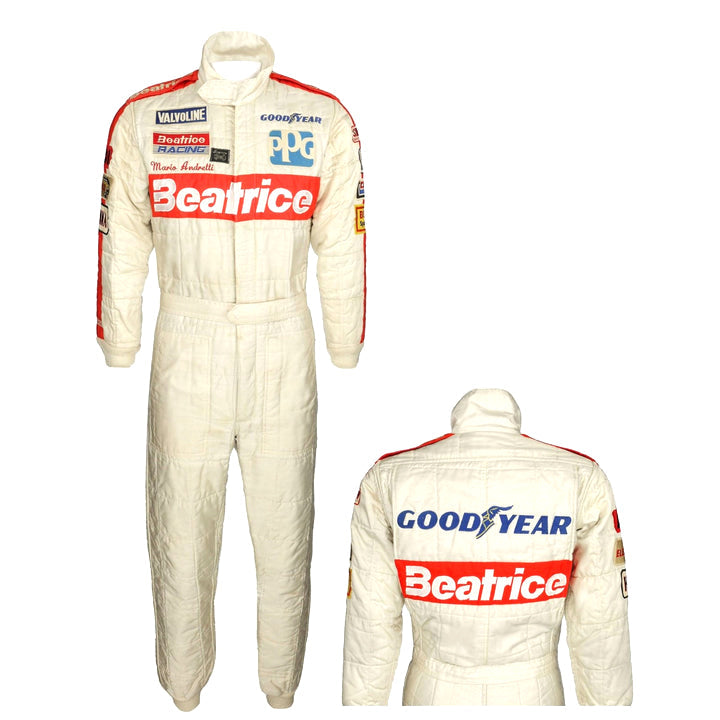 1985 Mario Andretti Beatrice IndyCar Racing Vintage Suit 