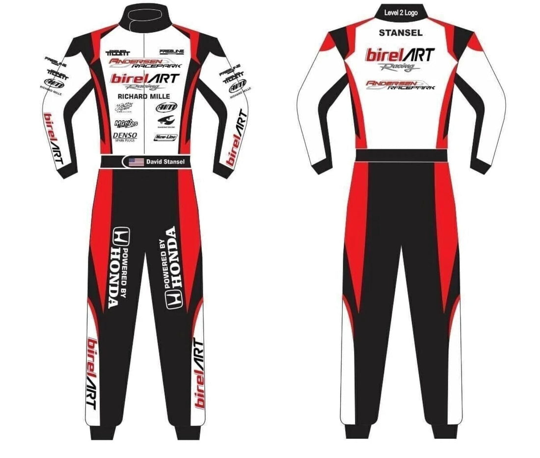 Birel Art Go Kart Racing Suit Embroidered
